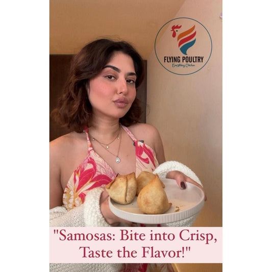 Crispy Punjabi-Style Vegetarian Samosa | Flying Poultry Ready-to-Eat Snack | 16 pcs in Tray **BEST IN TOWN**